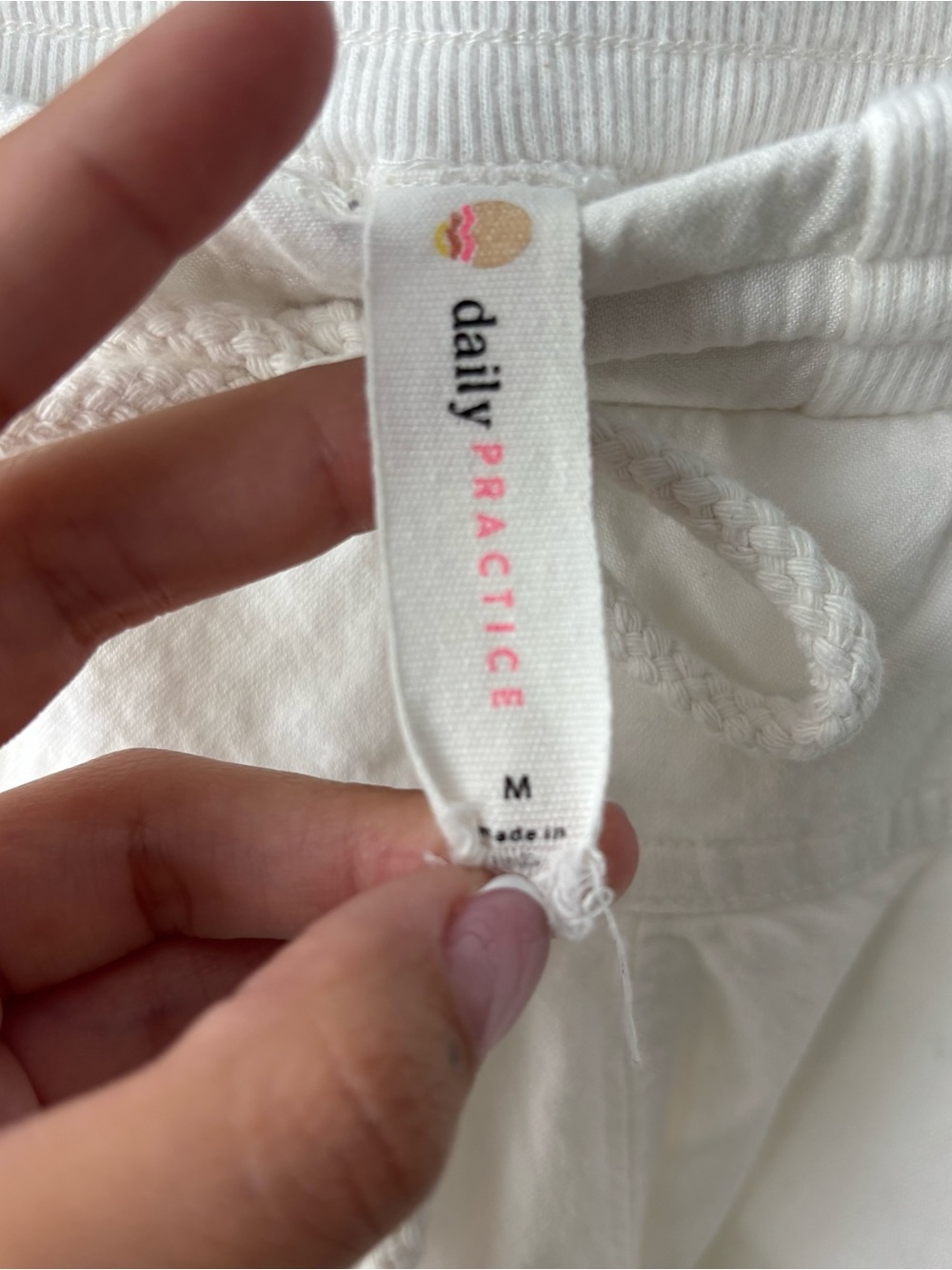 White Drawstring Mini Skirt - Picture 2 of 6